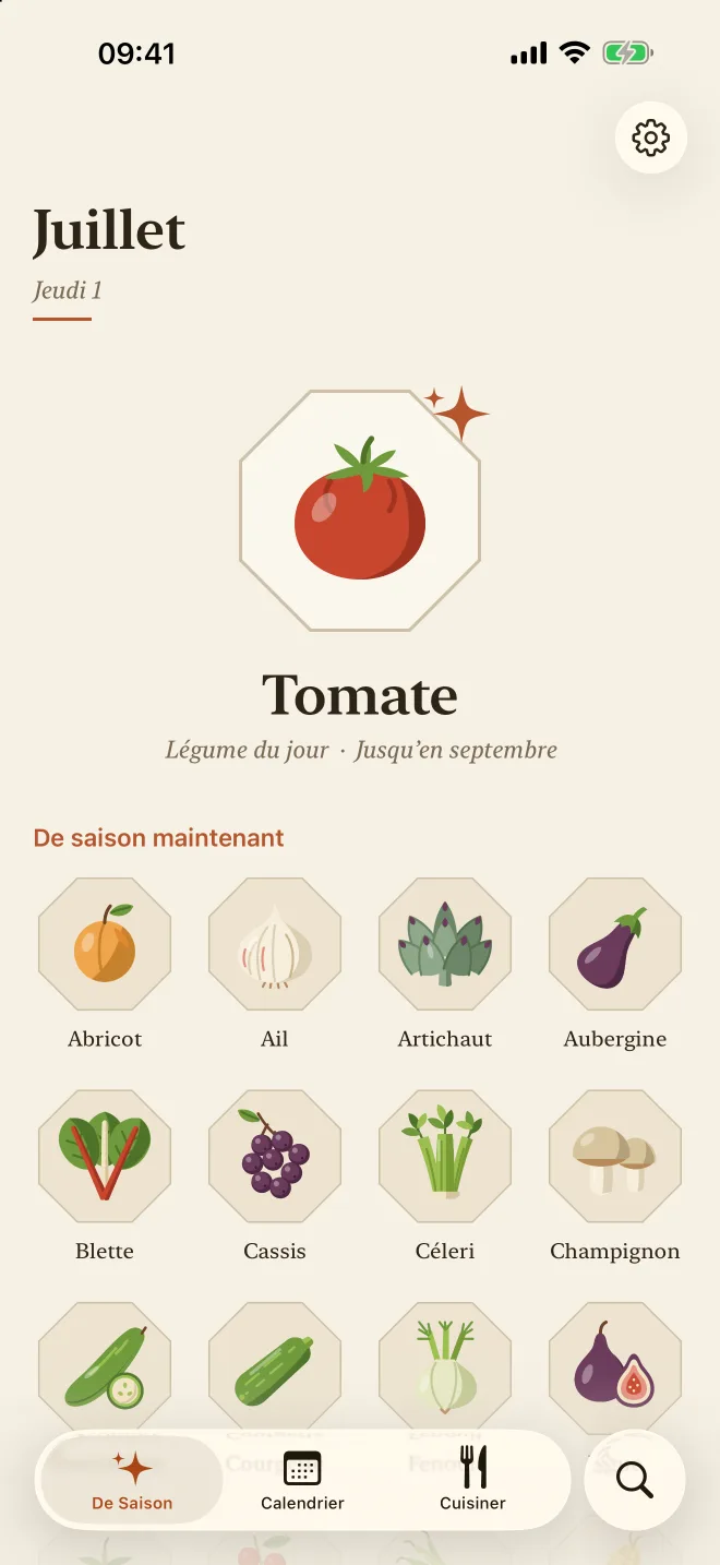 L’écran De Saison : le légume du jour et les produits de saison en juillet