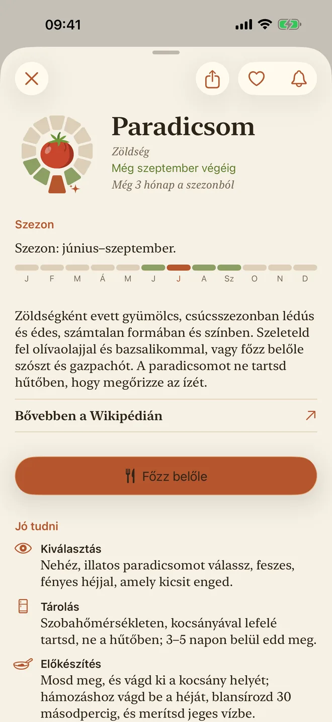 A paradicsom oldala a szezonjával és leírásával