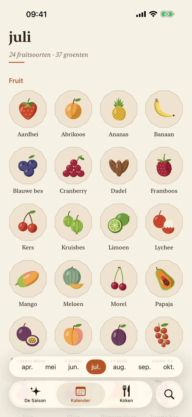 De kalender: fruit in het seizoen in juli